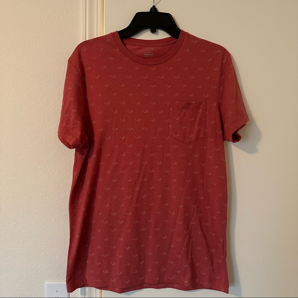 J Crew Slim Washed Pocket Tee Salmon Medium